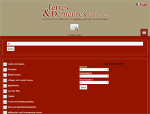 Tablet Screenshot of en.terresetdemeuresdefrance.com